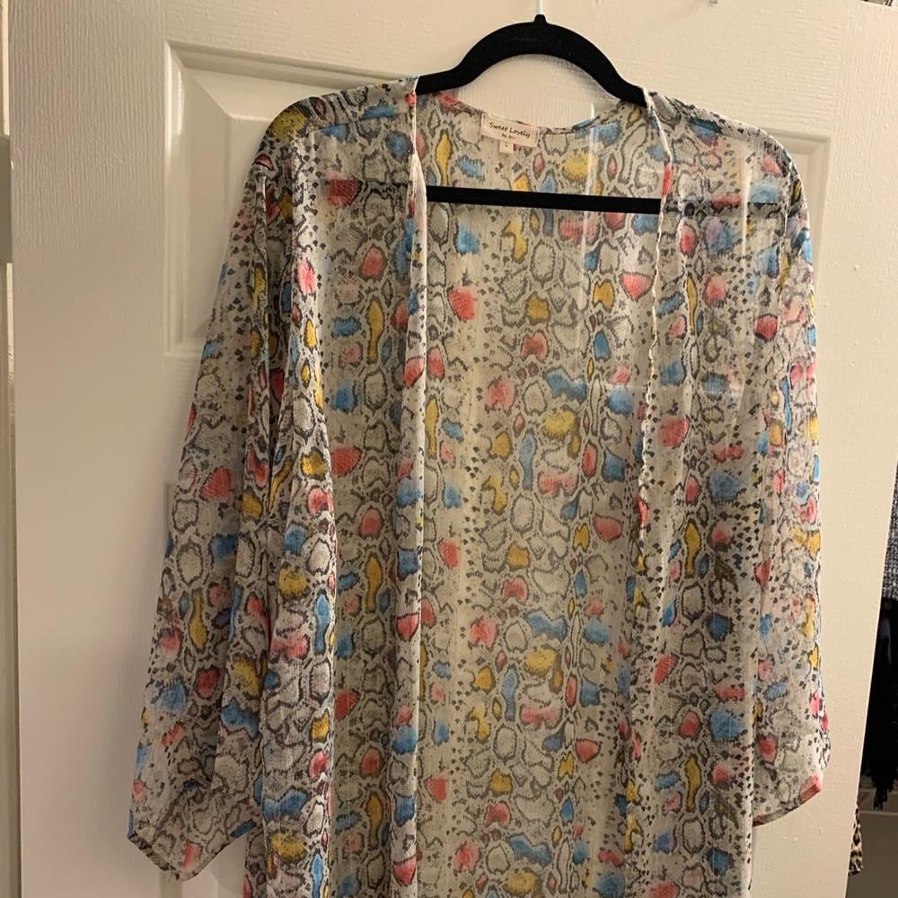 Designer sheer kimono